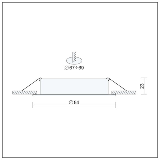 Halogénové svietidlo, ROUND CAST ALU, ALU pre LED