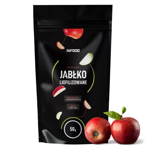 MRAZOM SUŠENÉ JABLKO 50g HiFOOD kúsky, bez kože, vysoká kvalita