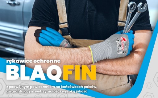 Pracovné rukavice DRAGON Pohodlné rukavice potiahnuté latexom BLAQFIN veľkosť 8
