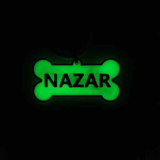 Gumový ID štítok / ADRESA TAŠKA - MLÁDA - Fluorescenčné personalizované