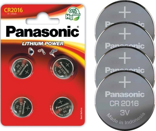 CR2016 Panasonic lítiové gombíkové batérie 4 ks.