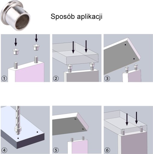 Strediace značky na hmoždinky do dreva PRO, 8 ks