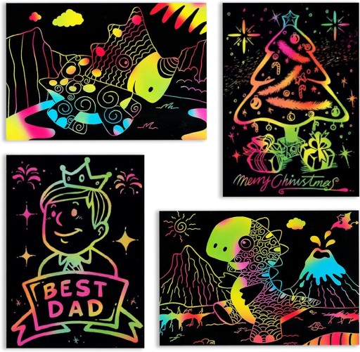 DÚHOVÁ KNIHA Omaľovánka SCRATCH BOOK SLIP ČIERNA NOTEBOOK 10K.