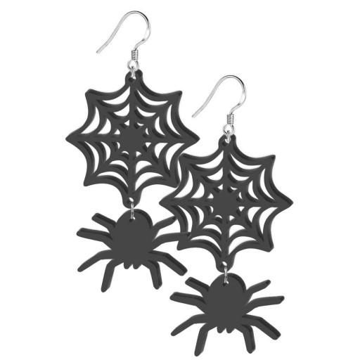 NÁUŠNICE čierne SPIDER WEB spider HALLOWEEN party