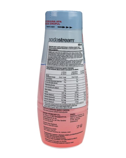 Ružový grapefruitový sirup bez cukru SodaStream 440 ml