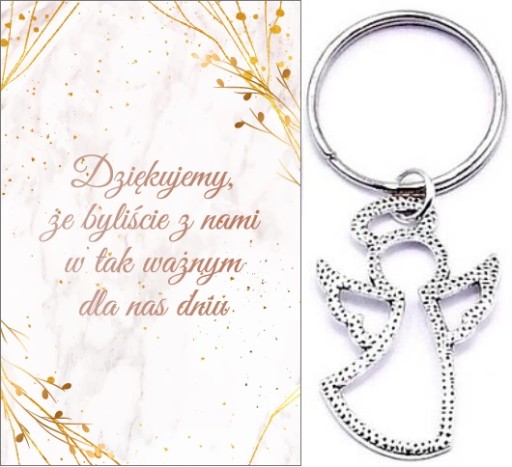 ĎAKUJEME HOSTOM DARČEK SVADOBNÝ ANJEL KĽÚČOVKA SPOMIENKY