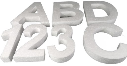 3D PÍSMENA, ČÍSLA, polystyrénová dekorácia, dekorácia