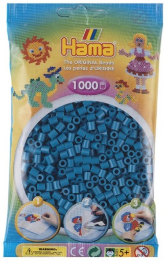 Korálky TMAVÝ TYRKYS 1000 ks HAMA MIDI 83