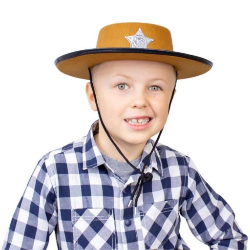 KOVBOYSHERIFF klobúk s hviezdou, DETSKÝ VEĽKOSŤ