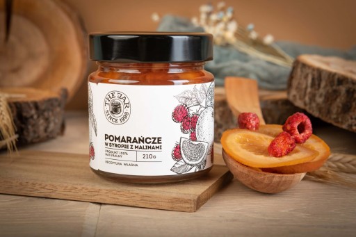 Pomaranč v sirupe s malinami na čaj 210 g