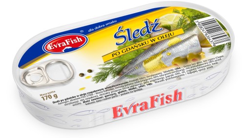Sleď v Gdansku v EvraFish Oil 170g