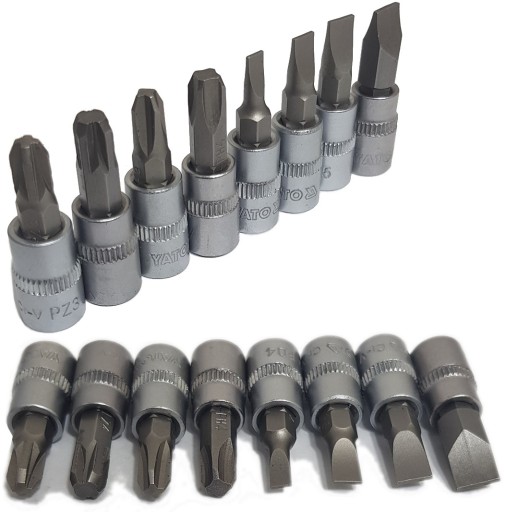 YATO - L-KEYS KEYS 1/4'' SADA ZÁSUVEK - PH PZ PLOCHÉ 8 KS