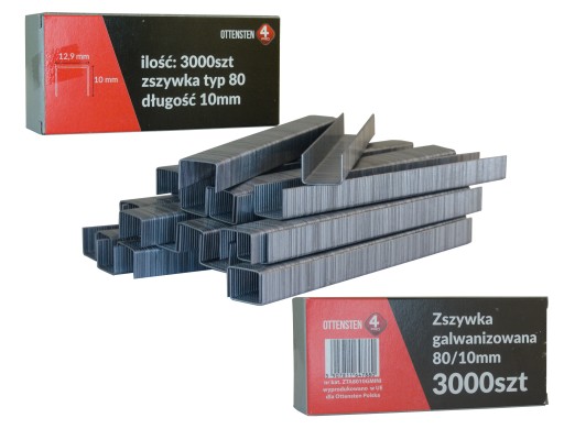 Čalúnnické sponky do zošívačky TYP 80 / GA21 / 380 10 mm PLN 3 000 MINIBOX