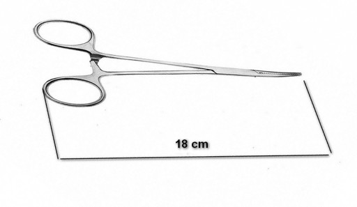 RYBÁRSKE KLIEŠTE ZAKRIVÉ 18 cm