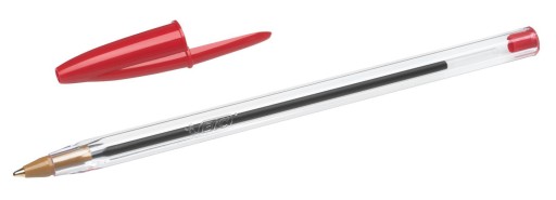 BIC CRISTAL MEDIUM ČERVENÝ GUĽOVÝ BOT S ČIAPKOM ŠKOLA 1,0 mm