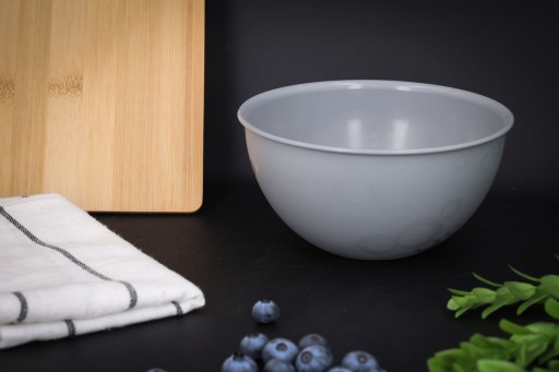 KUCHYŇSKÁ PLASTOVÁ MISKA 0,75L ŠEDÁ NA OBJÍDKY ČIPY 15 CM