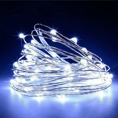 STUDENÉ BIELE SVETLÁ NA VIANOČNÝ STROMČEK 50 LED
