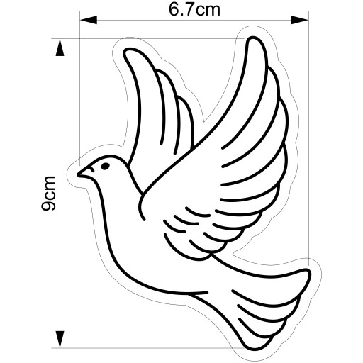 Formička Formička na perníčky COMMUNION Holub VTÁČEK PRAVÝ 9cm