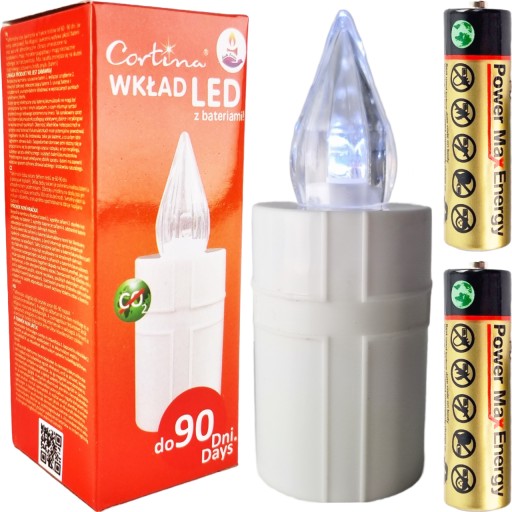 VLOŽKA ELEKTRICKEJ LED SVIEČKY VLOŽKA GRAFU AŽ 90 DNÍ NA BATÉRIU LED