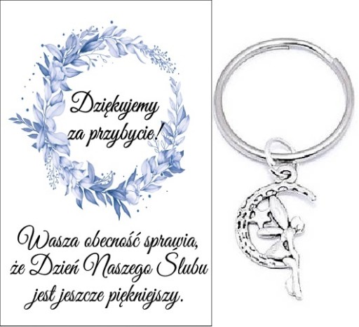ĎAKUJEME HOSTOM DARČEK SVADOBNÝ ANJEL KĽÚČOVKA SPOMIENKY