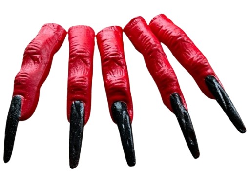 TG44532 UMELÉ PRSTY CLAWS BLOOD HALLOWEEN DISPOSSIEM