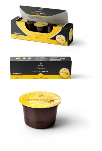 TCHIBO CAFISSIMO kávové Kapsule Caffe Crema Mierna Jemná Aroma 10 ks