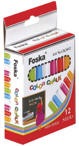 TABUĽOVÁ CHALK okrúhla školská foska FARBA 12 ks.