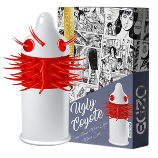 Exo Ugly Coyote - Stredné kondómy PUBY A PRÚHY