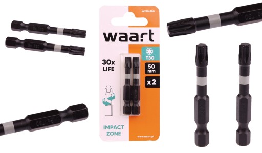 TORX SKRUTKOVACIE HROTY T30 50 mm NÁRAZOVÉ BROTY 2 KS T30 x 50 mm VYZTÚŽENÉ