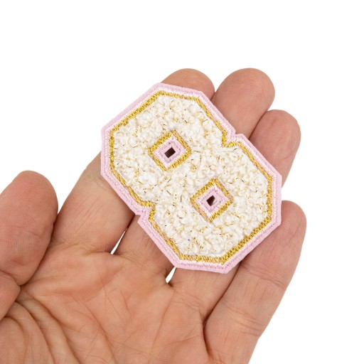 PATCH vyšívané číslo 8 osem číslo osem
