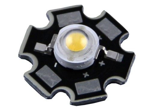 POWER LED 1W + 20mm žiarič - žltý - 592nm