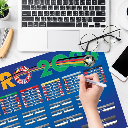 EURO 2024 HARMONOGRAM tabuľka plagát ME 61x91,5 cm