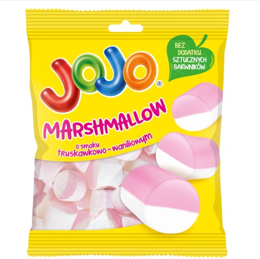 Jojo Marshmallow Jahodovo-vanilkové marshmallows 86 g