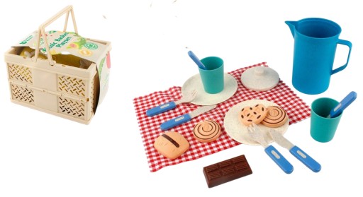 Mini pikniková súprava pre deti 19 kusov príborov + potravinové doplnky