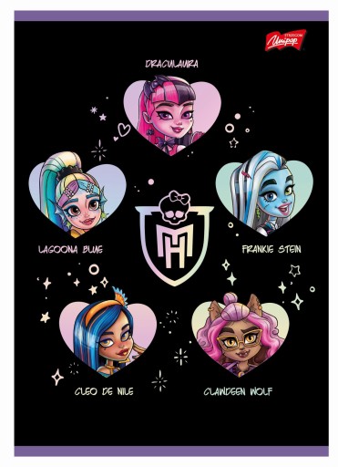 Zápisník A5 32k, dvojfarebný rad Monster High