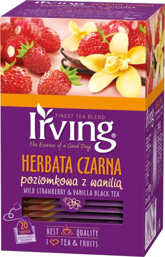 IRVING HORIZONTÁLNY ČIERNY ČAJ S VANILKOU 20 KOPE
