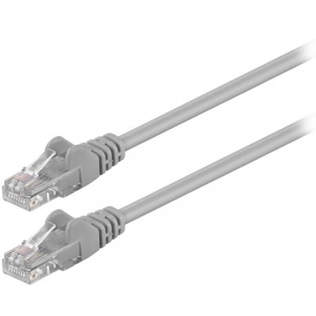 CAT5e U/UTP sieťový kábel, šedý 1 m