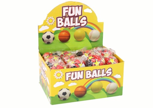 PU futbal s Jojo gumičkou na skákanie, 6 cm, červené hviezdy