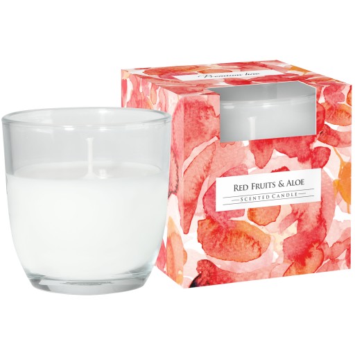 Vonná sviečka v skle BISPOL 22H RED FRUIT - ALOE