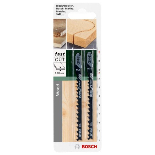 Pílový kotúč do priamočiarej píly Bosch Wood T 244 D, 2 ks