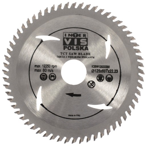 WIDIA PÍLOVÝ KOTÚČ NA DREVO 125 / 22,2 T60 INTER