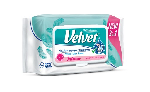 VELVET INTIMA vlhčený toaletný papier 48 ks