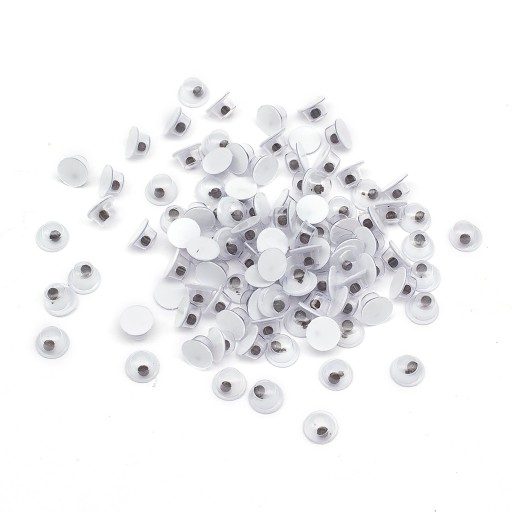 Oči pre hračky plastové 4x2mm 100 ks