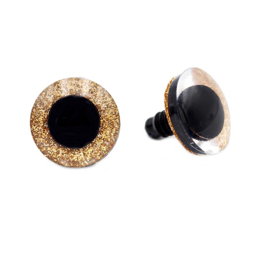 ZLATÝ GLITTER MASKOT OČI 20 mm
