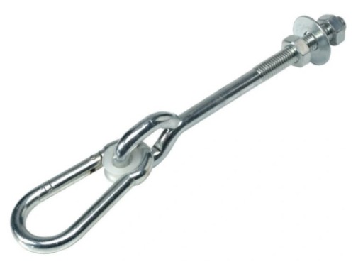HÁČIK HOÝVKOVÝ S KARABÍNOU 310MM SVORKA M10
