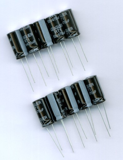 470uF 50V 470 µF 50 V LEAGUER (10 KS) ELEKTROLYTICKÝ KONDENZÁTOR