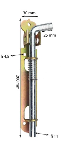 ZÁPADKA PRUŽINOVÁ 200 mm PRE GARÁŽOVÉ BRÁNY