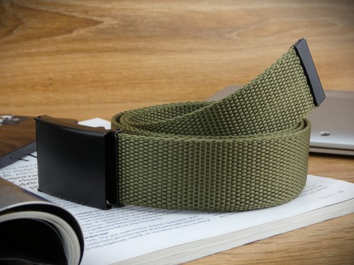 115cm Pánsky KHAKI taktický MILITARY opasok na NOHAVICE
