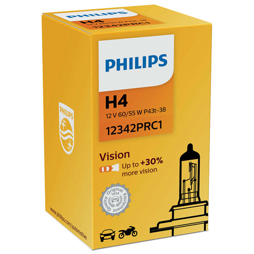 Žiarovka Philips H4 Vision 60/55W + o 30 % viac