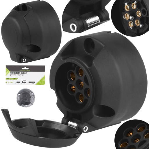 HAKA Zásuvka na príves 12V 24V 7 PIN